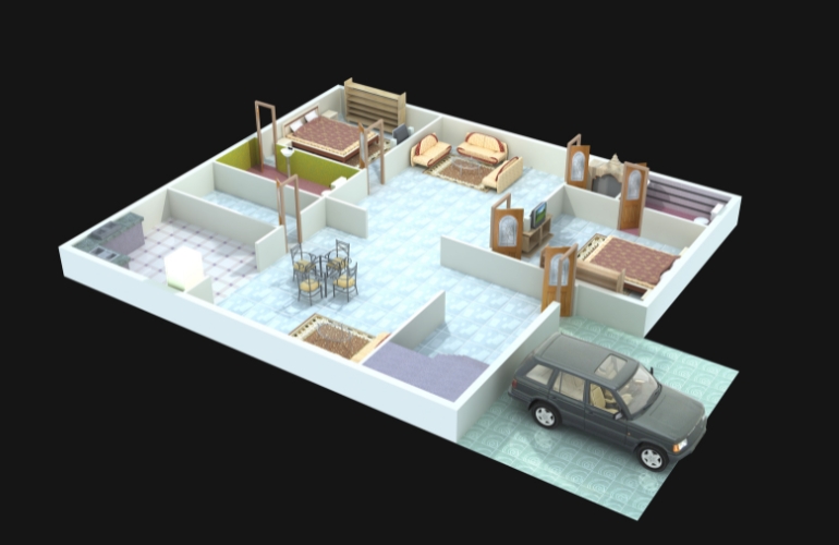 tổng diện tích sàn quyết định giá trị thực tế trong thiết kế 