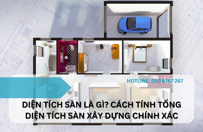 diện tích sàn trong thiết kế thi công văn phòng