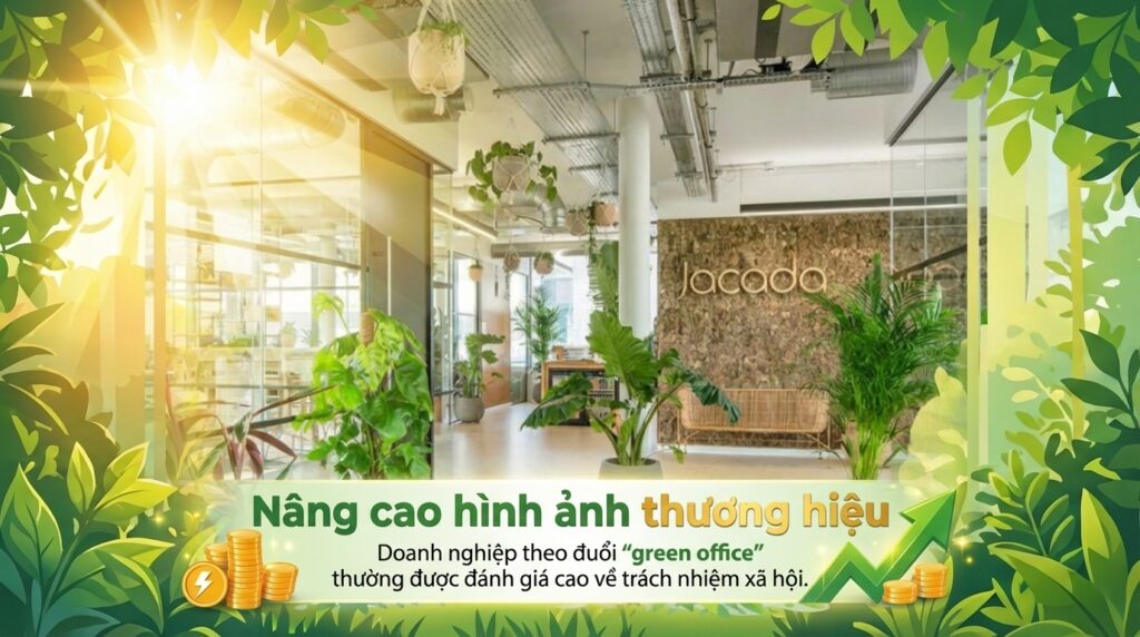 Văn phòng xanh nâng cao hình ảnh thương hiệu