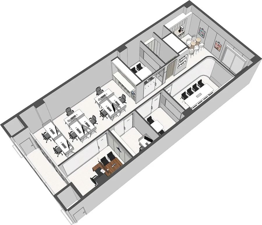 Mẫu bản vẽ văn phòng diện tích nhỏ