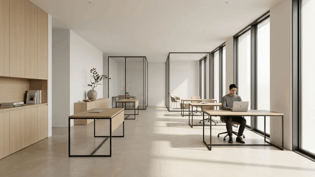 Đánh giá sự phù hợp của thiết kế văn phòng 100m2 với quy mô doanh nghiệp từ 15 đến 30 nhân sự.