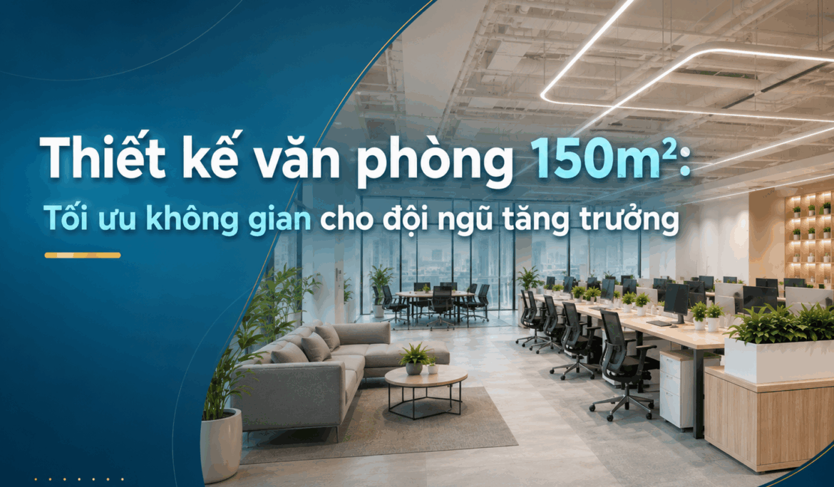 thiết kế văn phòng 150m2