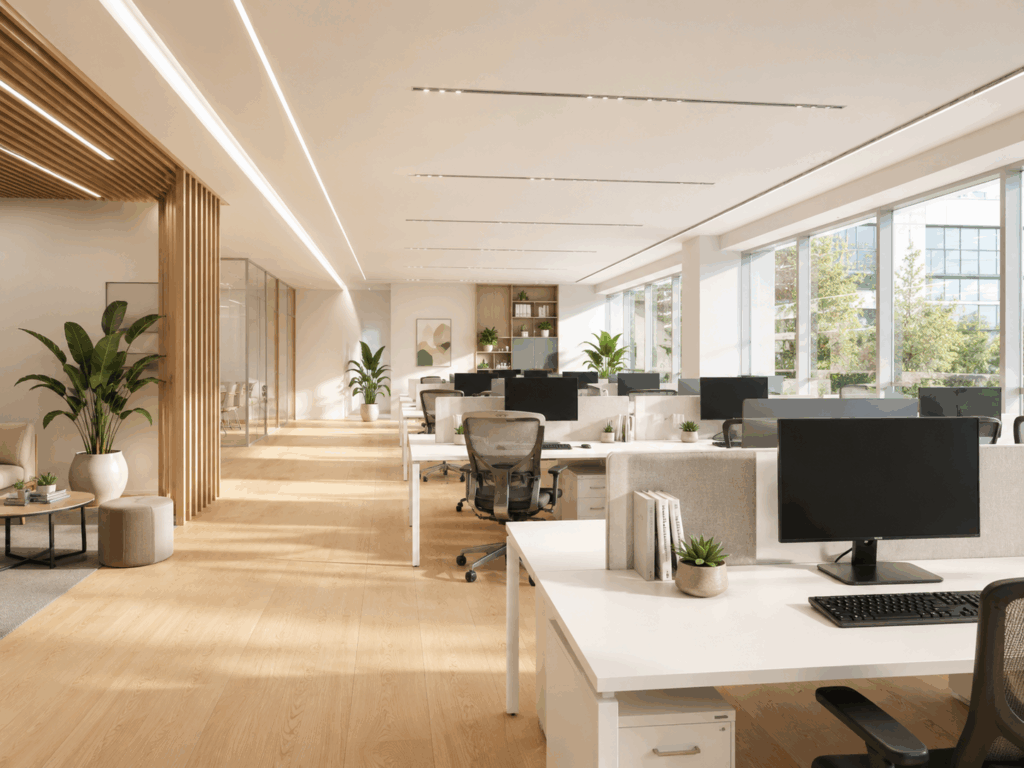 Phong cách thiết kế văn phòng Modern Minimalist cho diện tích 150m2.