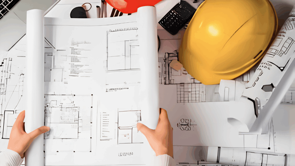 Giai đoạn khảo sát mặt bằng và đánh giá kỹ thuật trong quy trình thiết kế văn phòng.