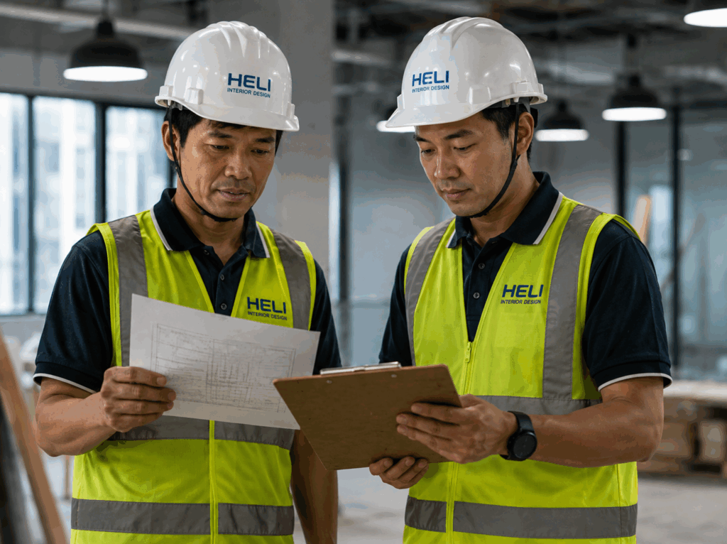 Bảng phân bổ ngân sách dự kiến khi đầu tư thi công văn phòng diện tích 100m2.